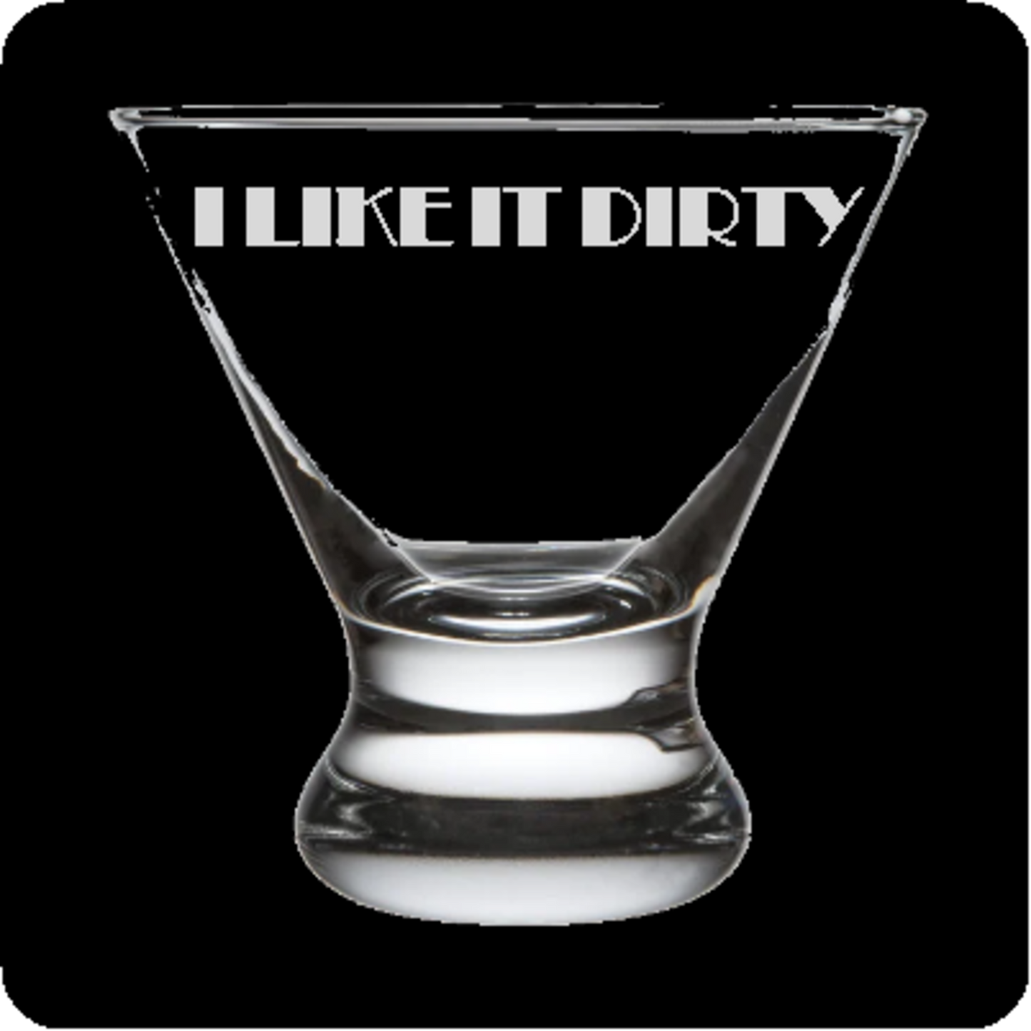 "Dirty" Box Set Stemless Martini Glasses (4x)