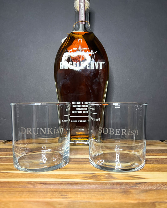 "Drunkish" & "Soberish" - Cocktail Glass Set