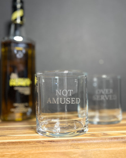 "Not Amused" - Cocktail Glass 12.5 oz.