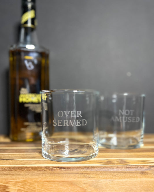 "Over Served" - Cocktail Glass 12.5 oz.