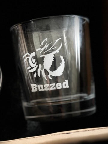 "Buzzed" Cocktail Glass