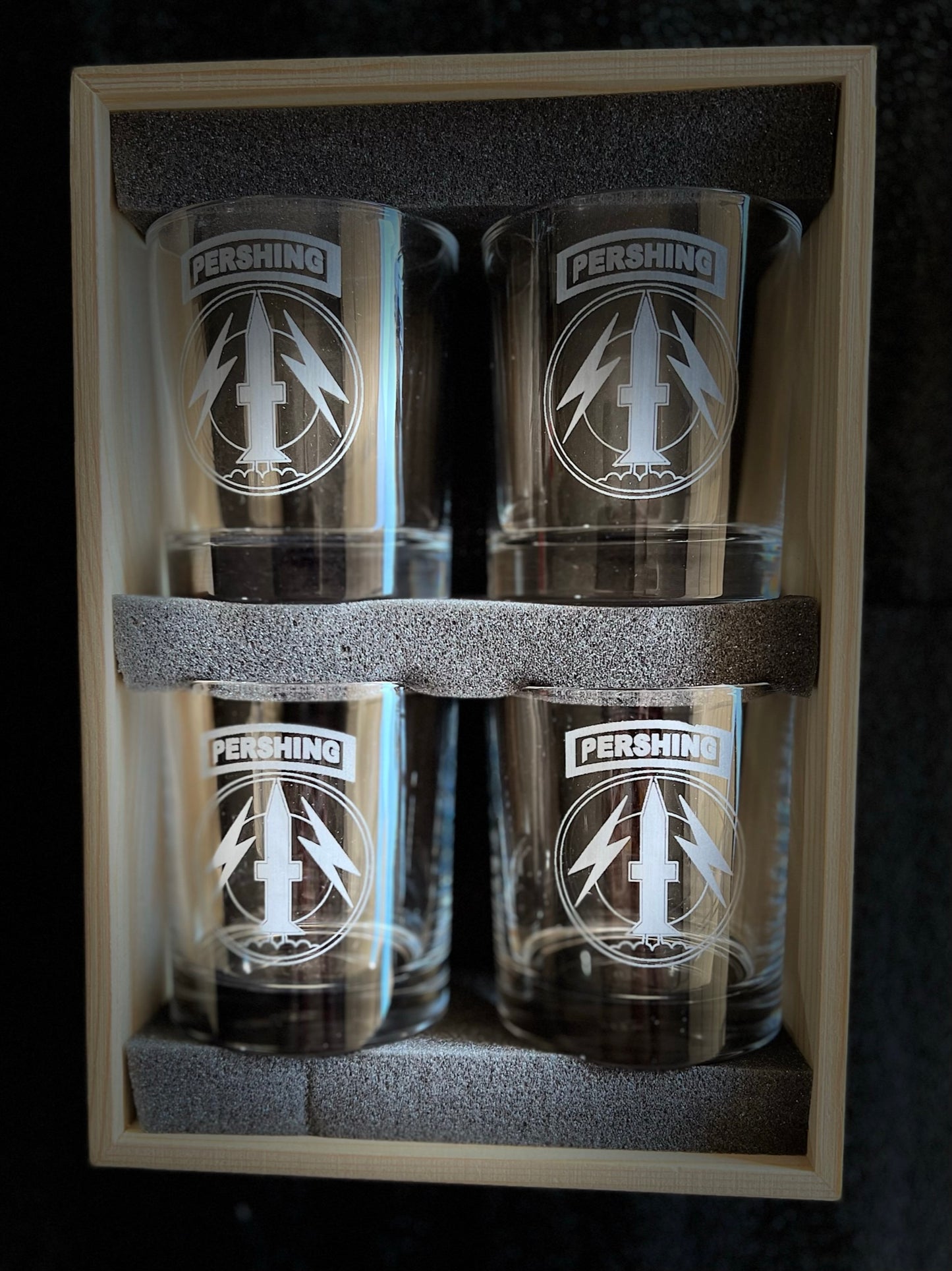 Pershing Box Set, 4x Cocktail & 4x Slate Coaster